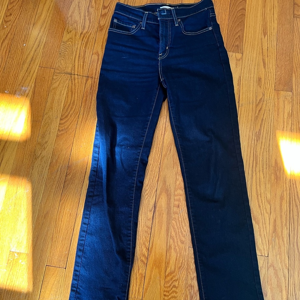 Levi's Women's Navy Straight Leg Jeans